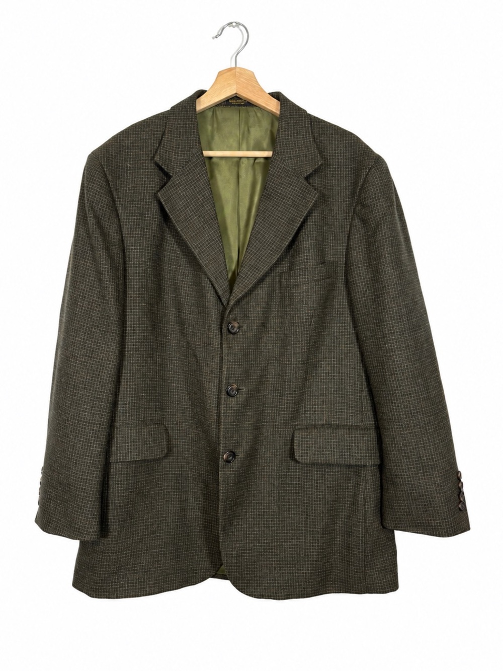 Baracuta Men's Wool Tweed Blazer VTG 90s Size 42S Academia Profesor Tailored